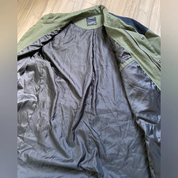 Matcha Story Green Long line canvas Utility Jacket Sz XL - Picture 4 of 9